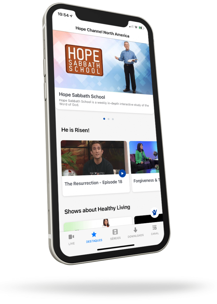 Smartphone mock-up Hope channel