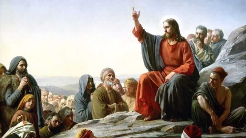 Jesus preaching