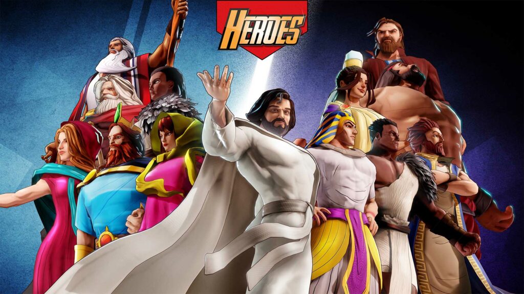 5 atividades em família para desfrutar com jogos da Bíblia 16 Heroes: O Jogo da Bíblia