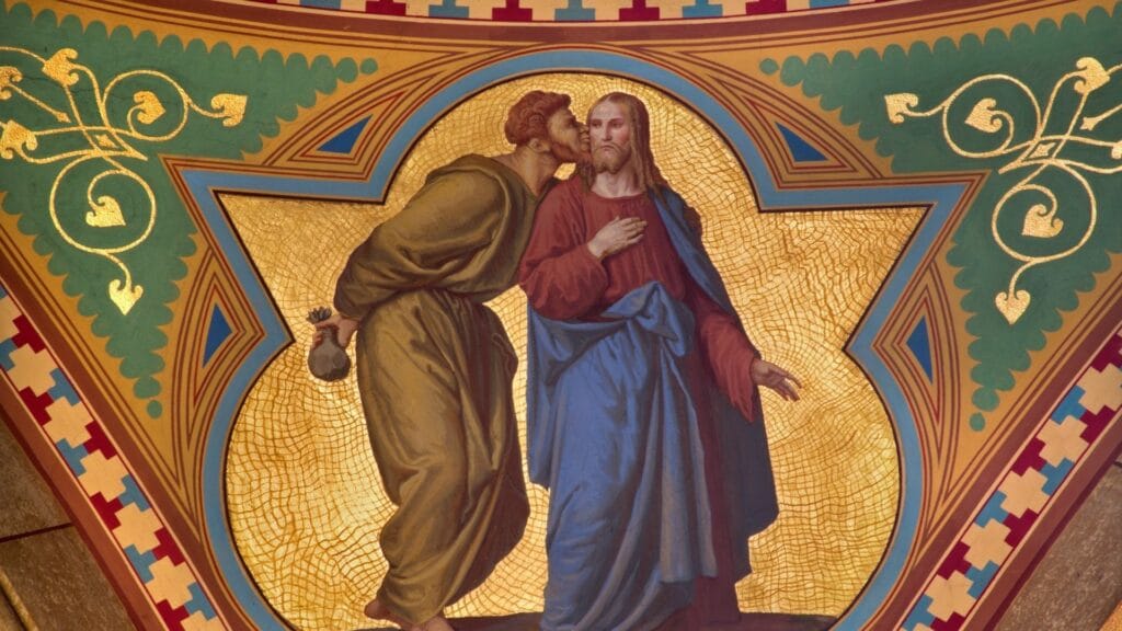 Heroes: Judas kissing Jesus
