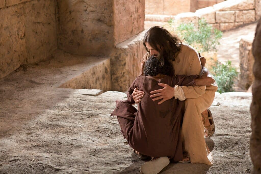 Heroes: Jesus comforting a sinner