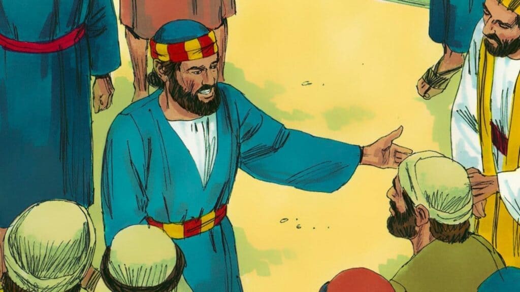 Peter preaching about God