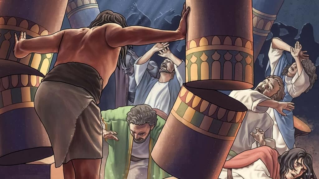 4 na Katotohanan at 4 na Aral Mula sa Bugtong ni Samson 24 Heroes: Si Samson na tinutulak ang mga poste ng templo
