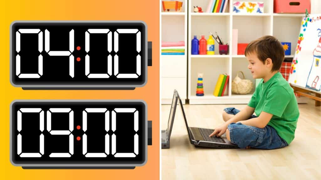 Quanto tempo de tela é demais para seus filhos? Curadoria 32 Heroes: Criança de 8 a 12 anos que passa de 4 a 9 horas diárias diante da tela