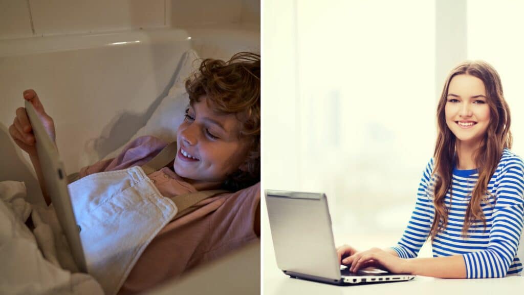 How Much Average Screen Time is Good for Teens? A Curation 33 Heroes: Teenagers browsing on tablet and laptop
